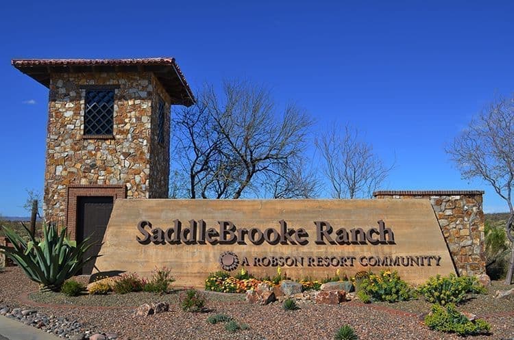 Saddlebrooke Ranch Neighborhood Robson Resort Community Welcome Entrance Sign, Saddlebrooke Ranch AZ